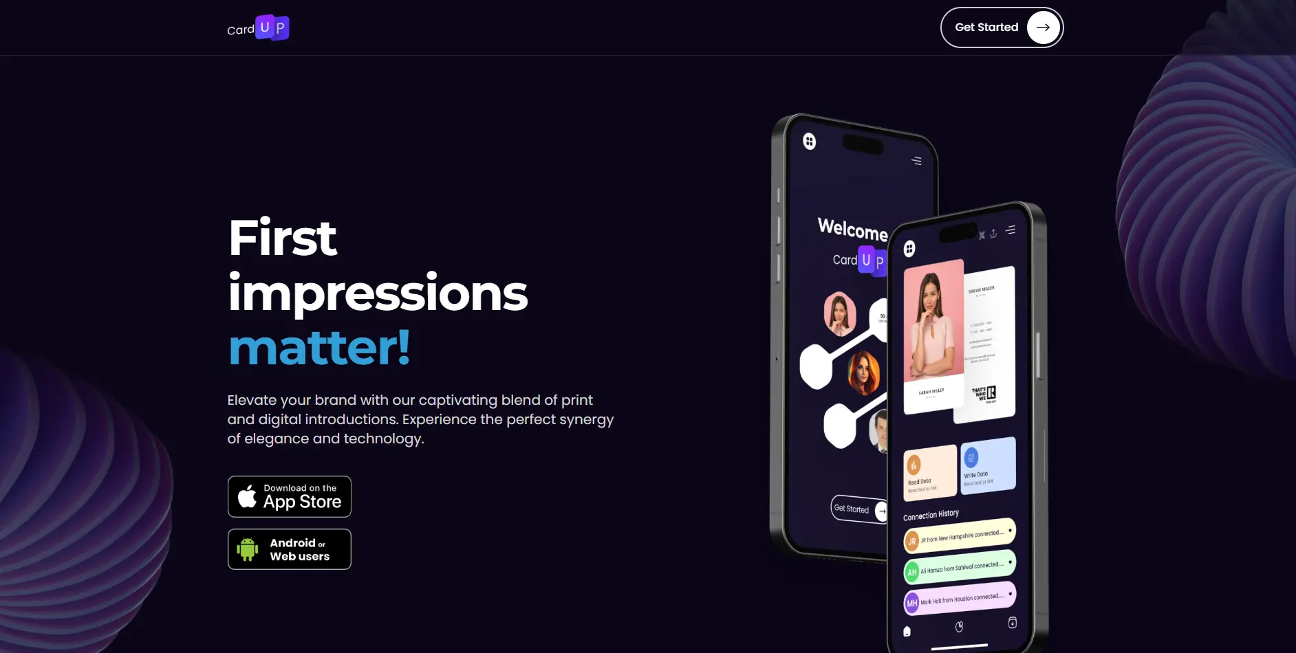 Card Up! — Digital Cards project built by codelaunch